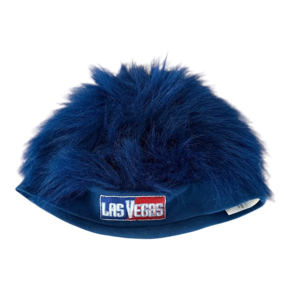 Dodgers Fuzz Head Wig Youth‎ One Size Blue Novelty Hat Costume Fan Gear